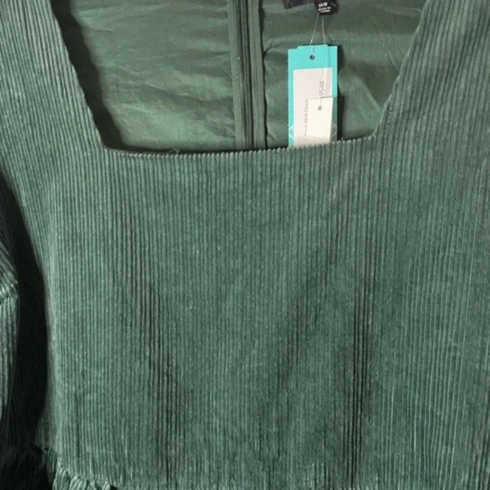 Madewell Plus Aidy Corduroy Square Neck Tiered Dress - Picture 8 of 13